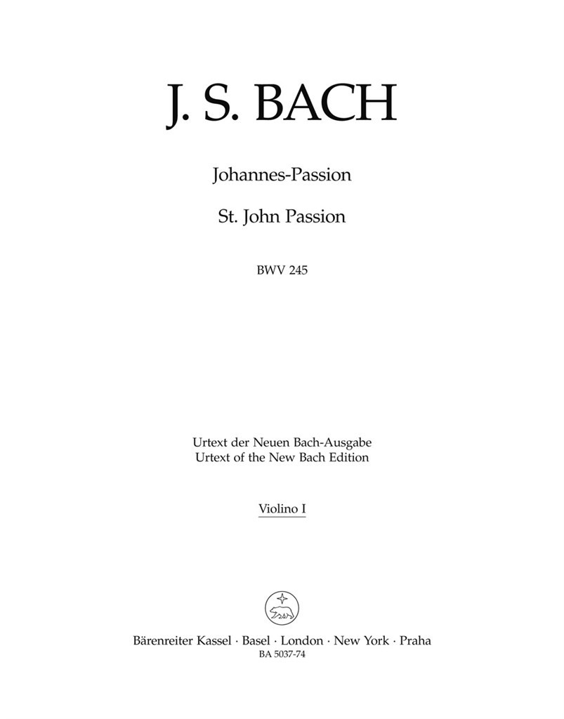 Johannes-Passion (St. John Passion) BWV 245